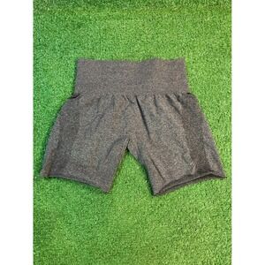 NVGTN High Waist Athletic Shorts Heather Gray‎ Workout Yoga Running Gym Womens M